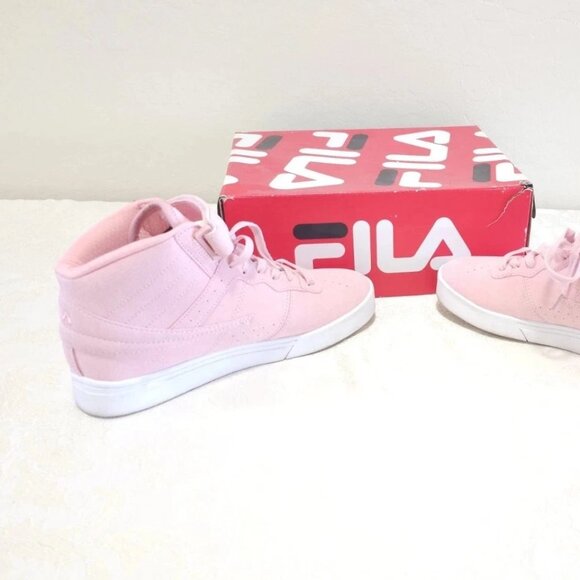 Womens FILA VULC 13 ARES Distress High Top Sneakers Shoes 7.5 7 1/2 CRBL LT Pink - Picture 7 of 12